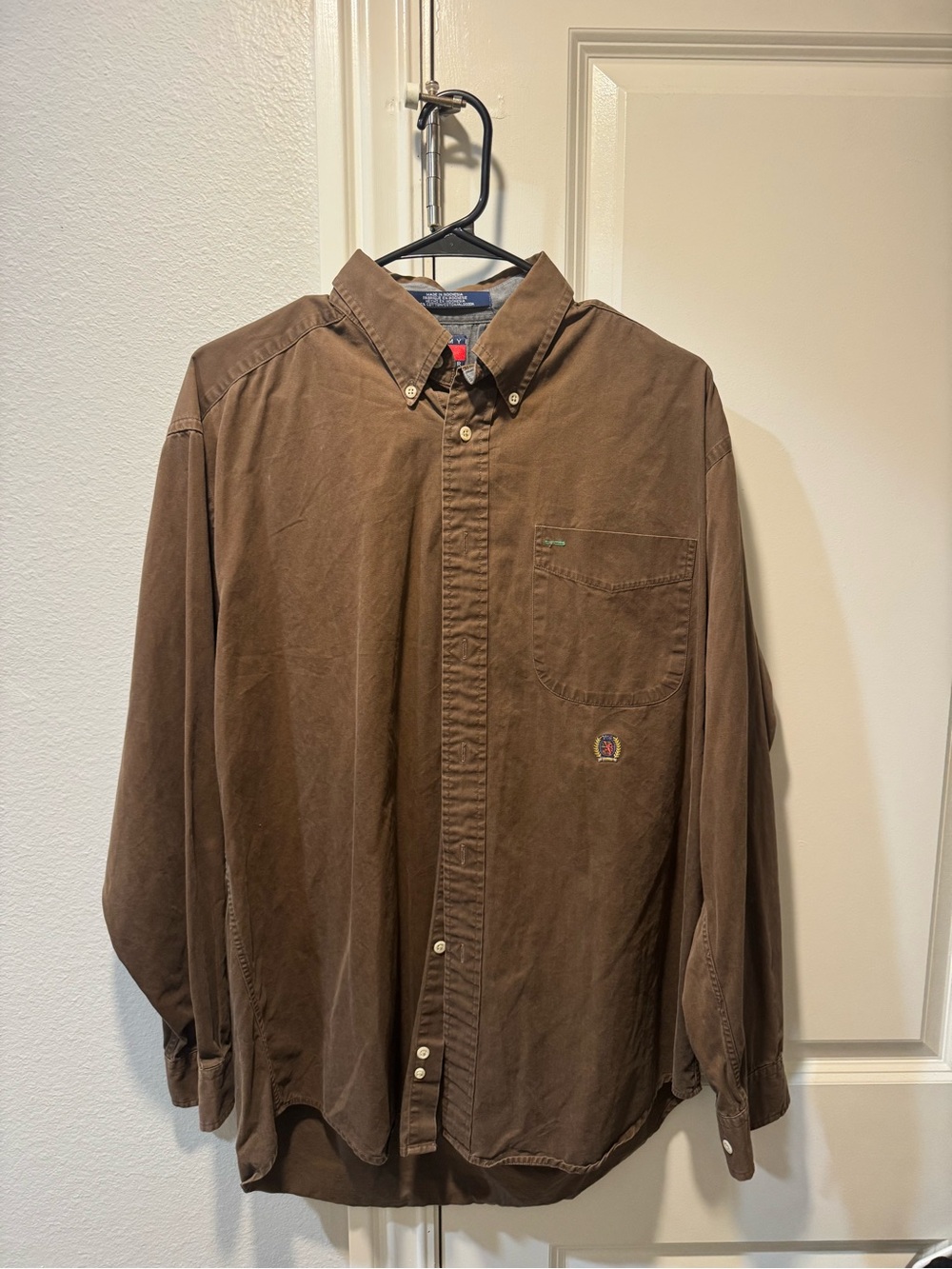 Tommy Hilfiger Brown Casual Button-Down Shirt